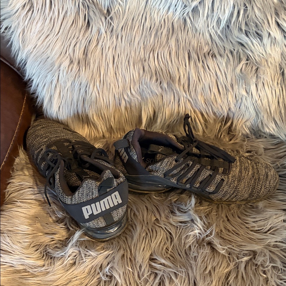 Puma Kids Black and Gray Sneakers